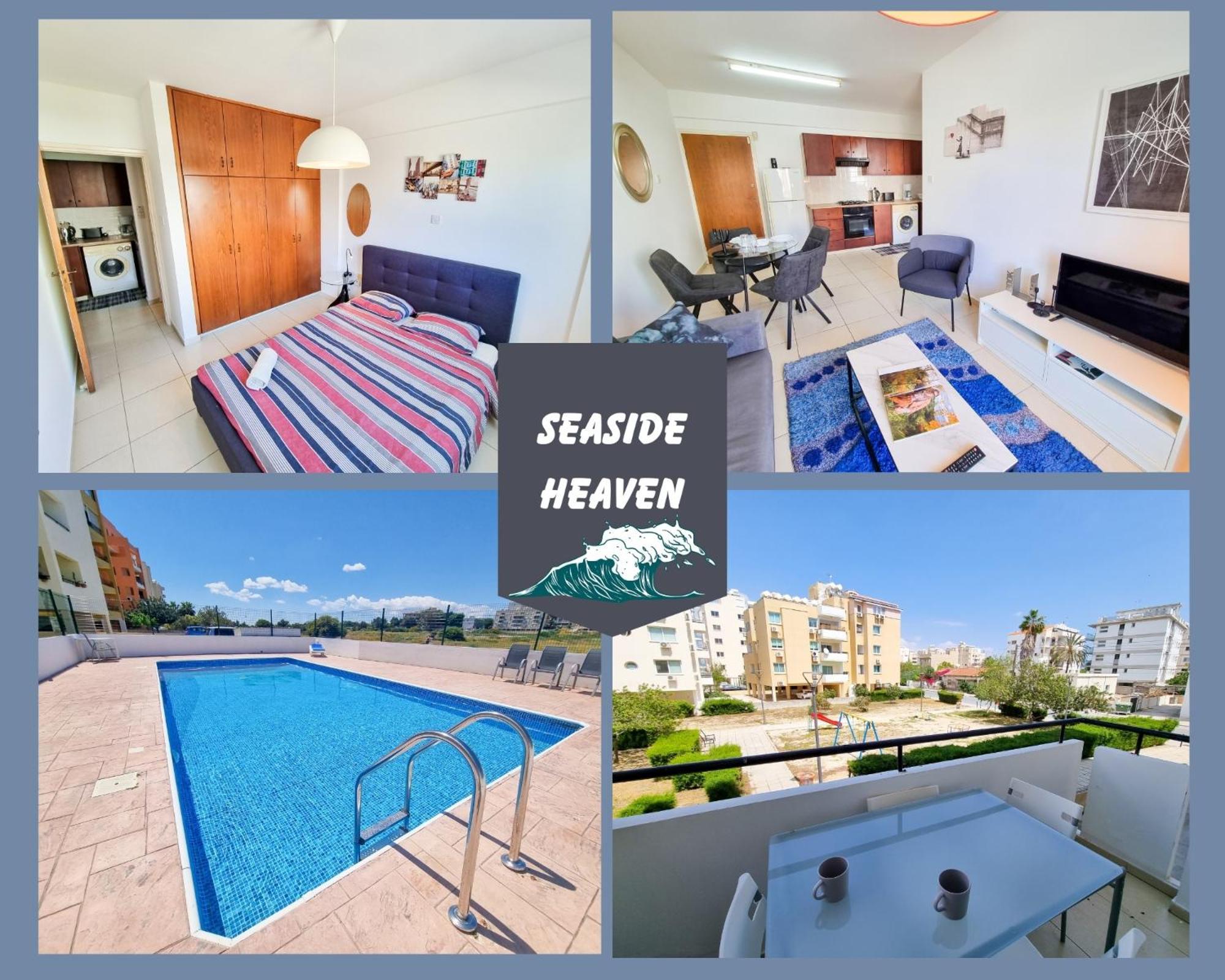 Seaside Heaven Apartment With Pool Larnaca Esterno foto